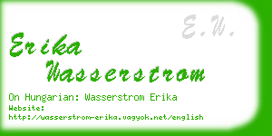 erika wasserstrom business card